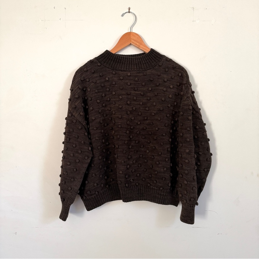 Misha & Puff Pima Cotton Popcorn Sweater Black Walnut S/M